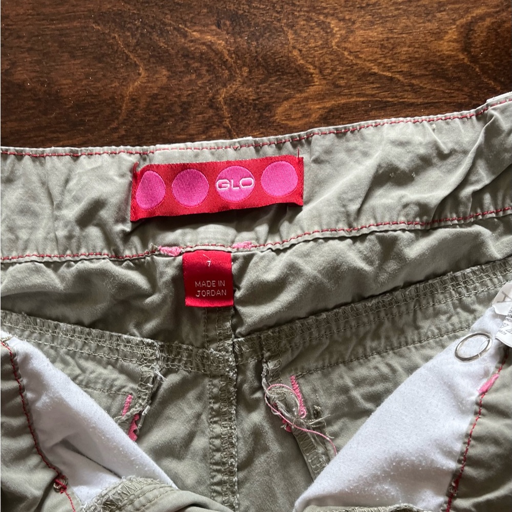 Green & Pink Capris Size 7 - Picture 4 of 7